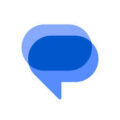 “Smartphone screen displaying Google Messages chat interface with blue and white message bubbles.”
